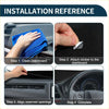 Blue microfiber cleaning cloth for dashboard cover mat in black for Toyota Vellfire Alphard 1 set