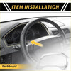Clear plastic dashboard meter panel frame cover trim with sleek contoured design for toyota tundra 2022-2024