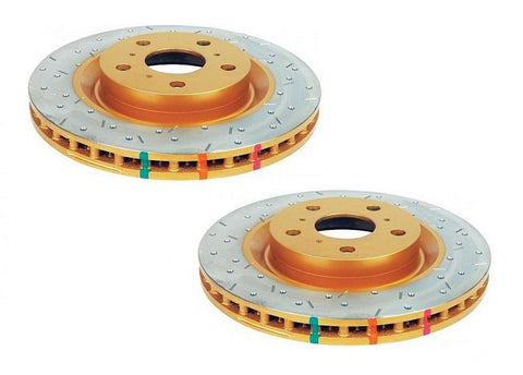 DBA HD 4000 Drilled Slotted Brake Rotor Pair 300mm Front