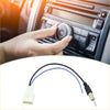 Black and blue wire antenna adapter with white plastic connector for dc 12v car radio wire harness for toyota 4wd ute offroad