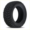 Black rubber delium terra raider m/t tire with aggressive tread pattern and terra hunter branding for off-road use