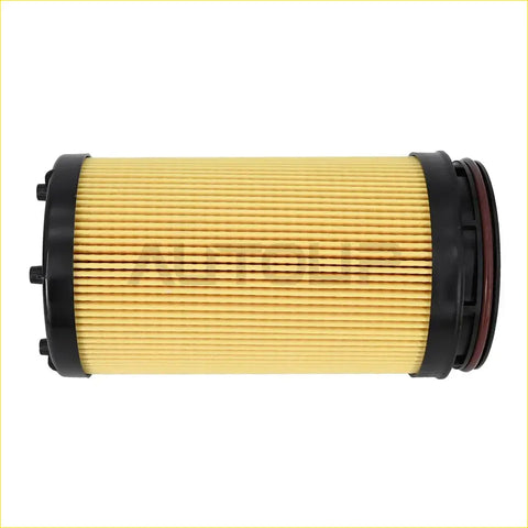 Yellow pleated diesel oil filter with black plastic end caps for ram 6.7l cummins fuel system