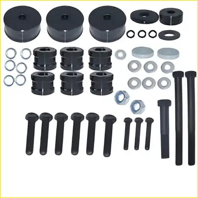 Black metal hardware kit with bolts nuts and washers for diff drop fit toyota landcruiser 200 series 2007-2014