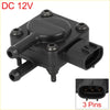 Black plastic dc 12v fuel pressure regulator with three pins and threaded fittings for toyota highlander sienna