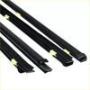 Black rubber door belt moulding seals with yellow plastic clips for toyota hilux 1988-1997 weather stripping