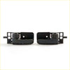 Black plastic door handle bezel with hinges and mounting brackets for toyota hilux sr5 mk6 2004-2016 backside view