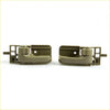 Pair of olive green plastic door handle bezels for toyota hilux sr5 2005-2015 shown from the back side