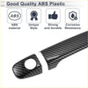 Black carbon fiber patterned abs plastic door handle cover for toyota prius tailgate shown from the back side