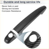 Black carbon fiber door handle cover trim with sleek textured weave for toyota highlander 2014-2019