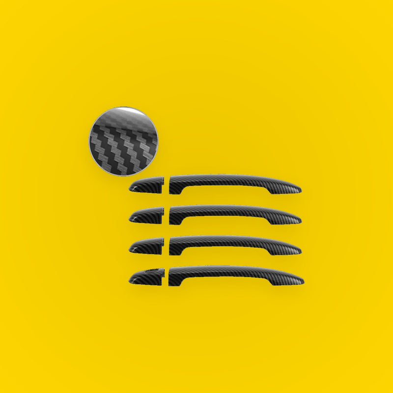 Door Handle Cover Trim for Toyota Highlander (2014-2019) Carbon Fiber Black
