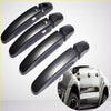 Black plastic door handle covers for ford mazda bt-50 2012-2020 smart key matte black shown from back side