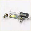Digital caliper with black and silver body showing lcd measurements used for door handle fitment on toyota hilux rn20 rn25