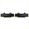 Black plastic door handles with metal springs for toyota hilux mark4 1979-1983 shown from back side