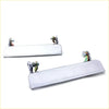 Chrome finished metal door handles with sleek rectangular designs and spring mechanisms for toyota hilux 2nd gen 72-78