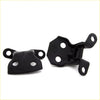 Black metal door hinge upper lower right set for toyota hilux 1979-1988 with circular holes and central pivot