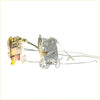 Silver and beige metal door lock actuator latch with springs and levers for Mazda Bravo B-Series 1998-2006 back side