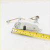 Silver metal brake caliper with white plastic housing and mechanical parts for door lock actuators latch Mazda B series