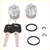 Silver door lock cylinder set with matching black key fobs for ford f350 f150 f250 super duty trucks