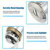 Silver metal door lock cylinder with durable housing and precise locking mechanism for toyota land cruiser 1975-1983