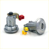 Silver metal car door lock cylinder with red clip and yellow tool for mitsubishi triton l200 strada dodge ram 50