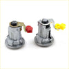 Silver metallic door lock actuators with red and yellow connectors for mitsubishi triton l200 strada dodge ram 50