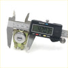Silver and brass metal door lock with circular keyhole and rectangular slot measured for toyota hilux 2004-2015