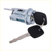 Silver metal door lock and key ignition barrel set with two black key fobs for toyota hilux rn85 ln106