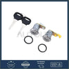 Silver metal door lock cylinders with black rubber gaskets and keys for ford festiva mazda b2000 b2200 b2600 rx2