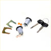 Silver car door lock cylinder set with black key fobs and keys for toyota hilux 1978-1983