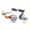 Shiny chrome door lock cylinders with keys and brackets for ford telstar capri econovan 1977-1994