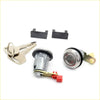 Chrome finish door lock cylinders with matching keys and mounting hardware for mazda luce rx4 929 929l rotary ute 1973-1986