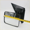 Black rectangular door mirror with reflective glass and plastic housing with adjustable bracket for mitsubishi l200 triton dodge ram 50