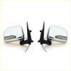 Chrome finished door mirrors with led turn signals and black mounts for toyota hilux 1997 2005 shown from the back side