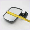 Black rectangular glossy door mirror with mounting bracket showing back side for Mazda B-Series 1986-1993 x2