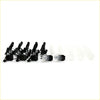 Black plastic door panel clip set with clear suction cup attachments for toyota hilux ute ln50-ln101