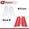 Red and gray door pillar window trim inserts with sleek modern design for toyota crown 2015-2018 silver tone