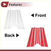 Red and white plastic car door trim strips for front and back panels in door pillar window trim for toyota rav4 2001-2005
