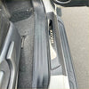 Black plastic door sill plate with silver hilux logo insert for toyota hilux 2015-2025 models