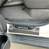 Black plastic door sill plate with silver hilux logo for toyota hilux 2015-2025 models
