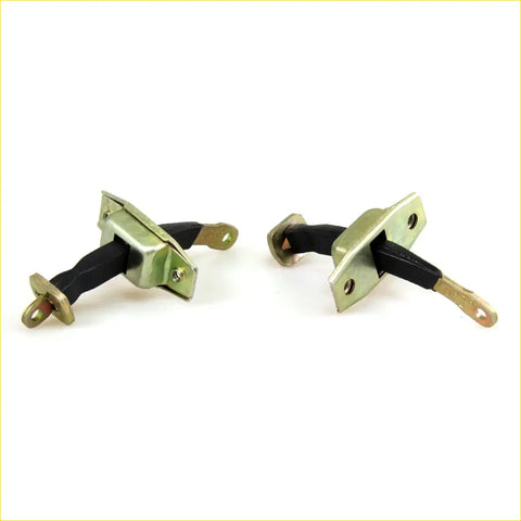 Pair of metallic green door stopper hinge latches with black rubberized handles for toyota hilux ln140 ln150 ln160 n170 1997-2005