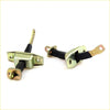 Pair of gold plated metal door stopper latch assemblies with black rubber sleeves for toyota hilux tiger 1997-2005