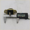 Gold-colored brass door stopper with black plastic parts for Toyota Hilux Tiger Stout 1997-2005 showing 59.44 mm measurement