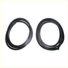 Black rubber weatherstrip seals coiled for door and window frame installation mazda b series 1972-1977