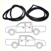 Black rubber door weatherstrip seal strips for toyota hilux rn10 pickup trucks 1968-1972 shown from back side