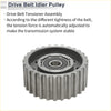 Silver metallic drive belt idler pulley with central bearing assembly for toyota land cruiser 1985-2010