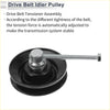 Black rubber drive belt idler pulley with silver metal tensioner screw for toyota pick up 1982-1995