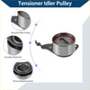 Silver metallic drive belt idler pulley with red rubber seal and durable bearing for toyota solara 1999-2001