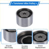 Silver metallic drive belt idler pulley for toyota tacoma 1995-2004 with smooth durable material and direct replacement design