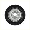 Black rubber-coated drive belt idler pulley with metallic inner bearing for toyota tundra 2000-2006