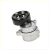 Black rubber idler pulley with metallic housing and bracket for drive belt tensioner fit for Nissan X-Trail T30 2.5L petrol